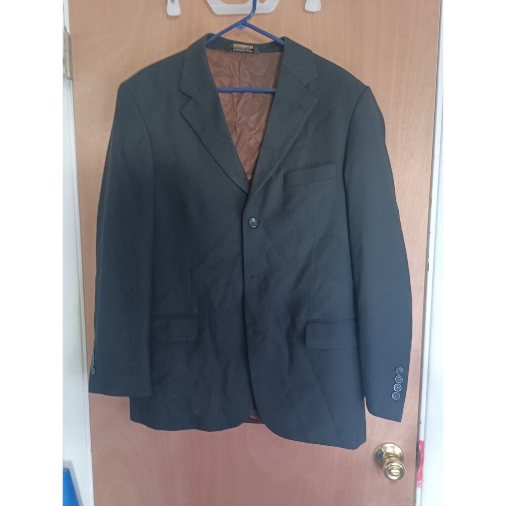 Caravelli Men Blazer Suit Jacket  Black 3-Button Paris 3B Italy - Size 40R
